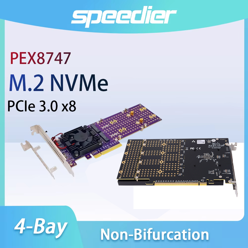 Scheda di espansione PCIe 3.0  - Quad M.2 Nvme Pcie Bifurcation Card recensione e prezzo