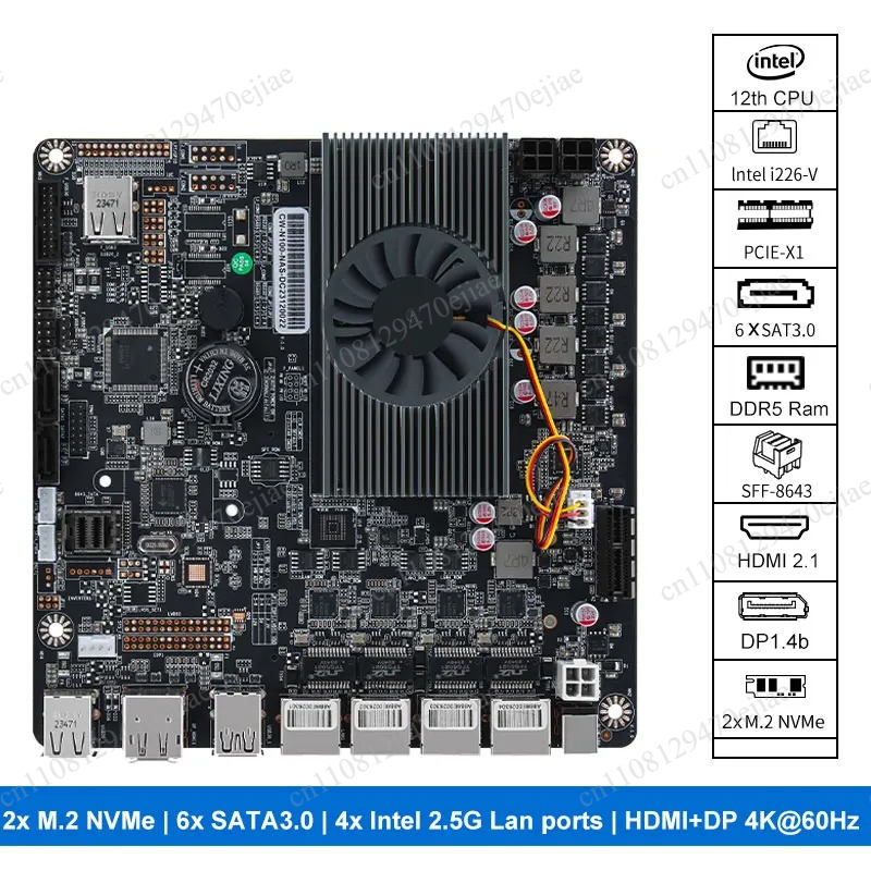 Scheda madre NAS N100 a 6 allo - Nas Motherboard N100 6 Sata recensione e prezzo